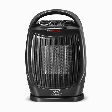 PROAIRA Oscillating Ceramic Heater, 1500W  - Happy Face HTR40